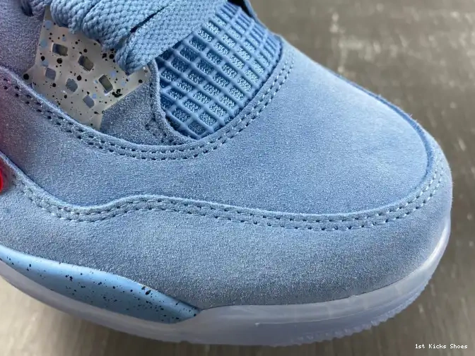 1st Kicks Shoes Jordan UNC Retro 4 (PE) HO12MNJDLS247 0603